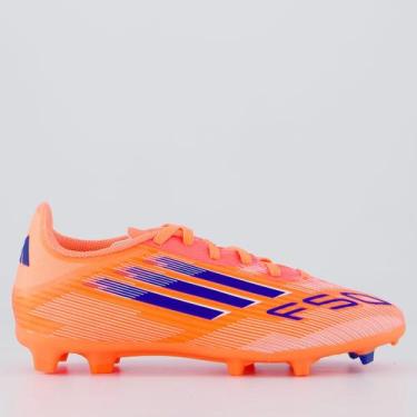 Imagem de Chuteira Adidas F50 League FG/MG Campo Juvenil Laranja, 33