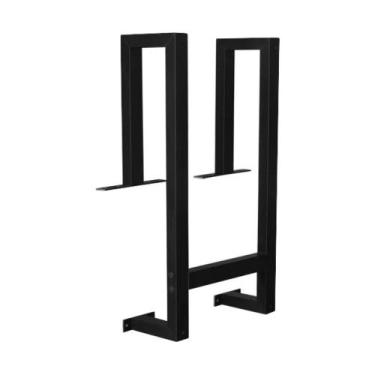 Imagem de Corrimão Para Escada Marinheiro Alumínio 60x40cm Kazan Preto, Preto