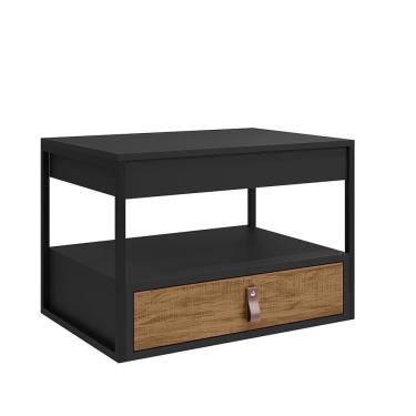 Imagem de Gabinete Para Banheiro Harley Com 1 Gaveta Preto-preto-canela Preto-preto-canela