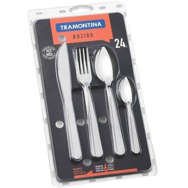Imagem de Faqueiro Tramontina 24 Peças Búzios Com Láminas E Cabos De Aço Inox 23799075