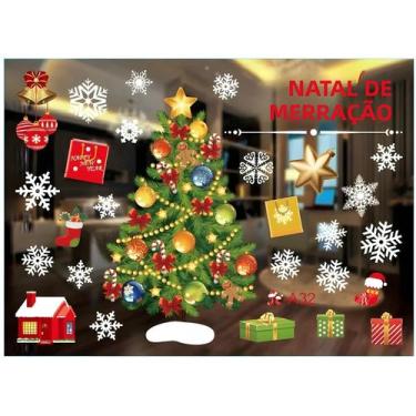 Imagem de Adesivos De Natal Para Janelas, Decoração Para Casa, Quarto Infantil, 
