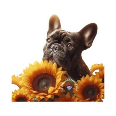 Imagem de Kit De Pintura Diamante 5D DIY Bulldog Francês Bordado Ponto Cruz Arte