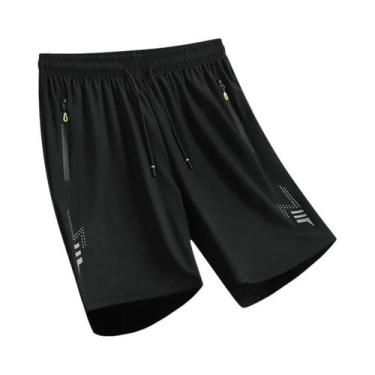 Imagem de Bermudas Masculinas De Secagem Rápida Para Esportes De Verão, Pretas, 