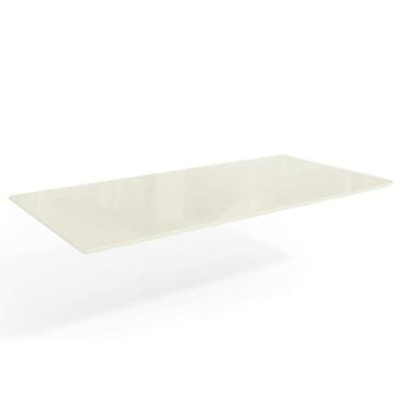 Imagem de Tampo Mesa Sala de Jantar Madeirado c/Vidro TA45 90x180cm Freijó/Off W