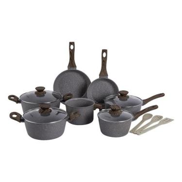 Imagem de Jogo de Panelas Com 10 Peças Mimo Style Cook Indução Grafito