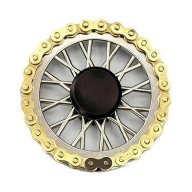 Imagem de Giroscópio De Metal Com Corrente, Fidget Spinner, Brinquedo Antiestres