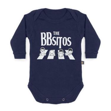 Imagem de Body Bebê Manga Longa Beatles Bebesitos Marinho, g