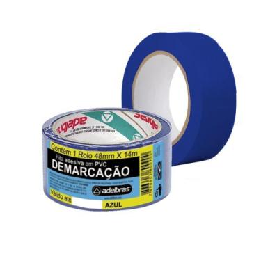 Imagem de Fita Adesiva Demarcação de Solo Adelbras 48mmx14m - Escolha, Azul