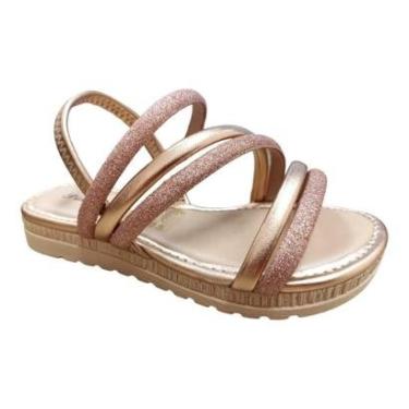 Imagem de Papete Pink Cats Dakota Tiras Brilho Strass Calce Fácil V4043-Feminino