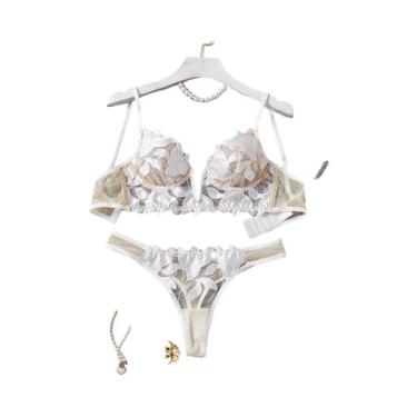 Imagem de Conjunto De Calcinhas Sexy Floral Para O Dia Dos Namorados, Lingerie C