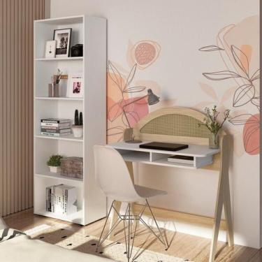 Imagem de Conjunto de Escritório 2 Peças Estante Multy e Escrivaninha Ceci Desin