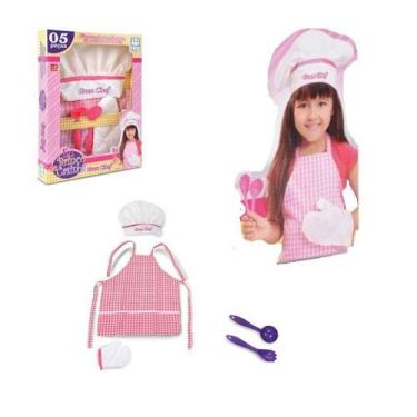 Imagem de Cozinha Infantil Avental Cozinheiro Chef Master fantasia Brinquedos - 