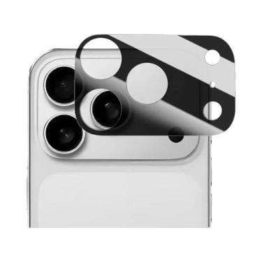 Imagem de Película De Vidro Temperado Preto Para Lente De Câmera Para iPhone 17 
