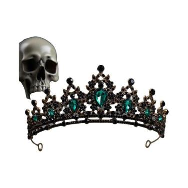 Imagem de Tiara Vintage Preta Com Cristais E Strass Para Mulheres, Acessórios De