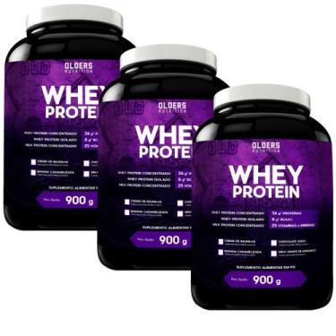 Imagem de Proteína Whey Olders Nutrition Suplemento em Pó para Treinos, Banana C