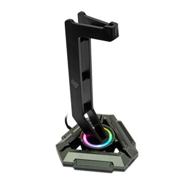 Imagem de Suporte Para Headset Pichau PhantomRest RGB USB Preto - PCH-PHTR-BL01