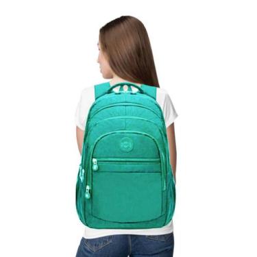 Imagem de Mochila Escolar Feminina Bolsa Casual Grande Faculdade Trabalho Viagem