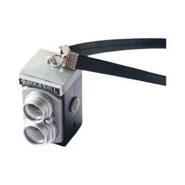 Imagem de Colar Pingente Câmera Digital Retrô Com Luz E Som, Joia Punk Com Flash