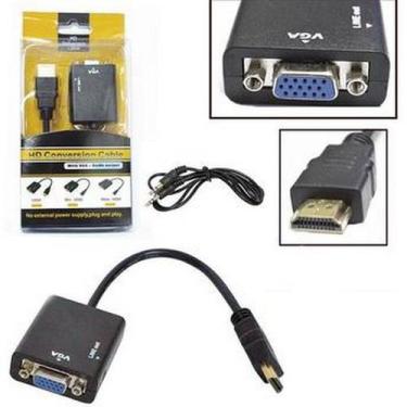 Imagem de Cabo Conversor Hdmi Para Vga Fêmea - Pc/Ps3 Projetor Com Audio - Shink