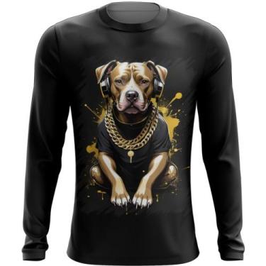 Imagem de Camiseta Manga Longa Pitbull com Headphones 2 - Kasubeck Store®, Baby 