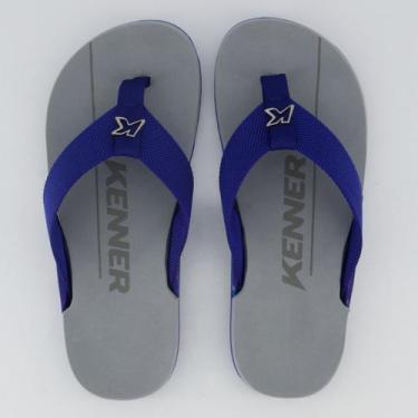 Imagem de Chinelo Kenner NK6 Cinza e Azul, 39
