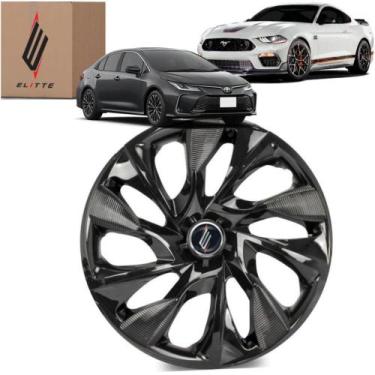 Imagem de 1 Calota Esportiva Modelo Ds4 Aro 13 Polegadas Black Parafuso Universa