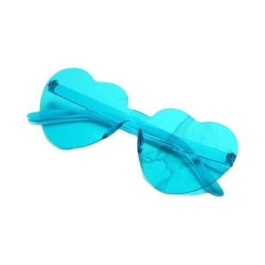 Imagem de Peach Heart Shaped Sunglasses, Óculos De Festa Sem Moldura, Peça gross
