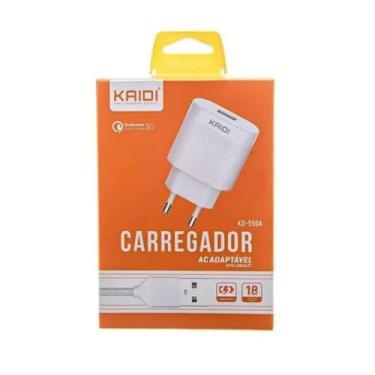 Imagem de Carregador acadaptável with usb slot kaidi p/iphone kd-550a