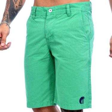 Imagem de Bermuda Sarja Tradicional Masculina Verde - Icari, Verde, 44