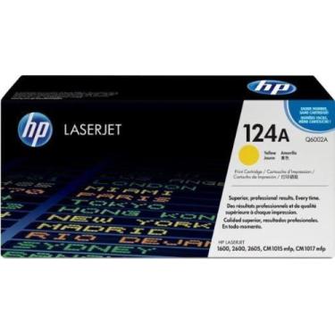 Imagem de Toner Original HP 124A Amarelo - Q6002A Q6002 1600 2600 CM1015 CM1017