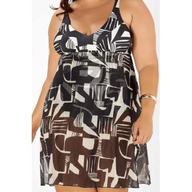 Imagem de Maiô Saída Sem Bojo Plus Size Natureza Psicodélica - Banho de Mar, Pre