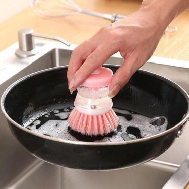 Imagem de Escova de Limpeza Lava Louças Com Recipiente Para Detergente - Classe 