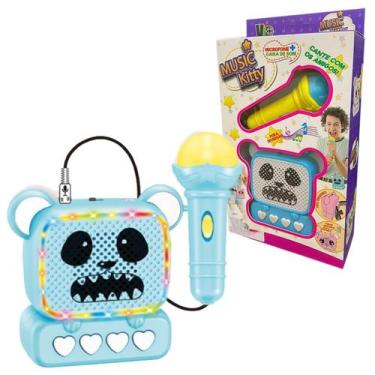 Imagem de Microfone Infantil E Caixa De Som Brinquedo Musical De Urso Para Crian
