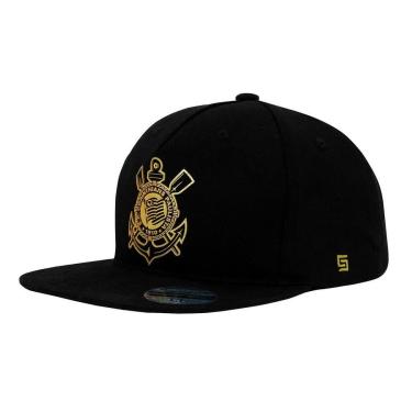 Imagem de Boné Corinthians Aba Reta Silk Patch Metalico Supercap-Unissex