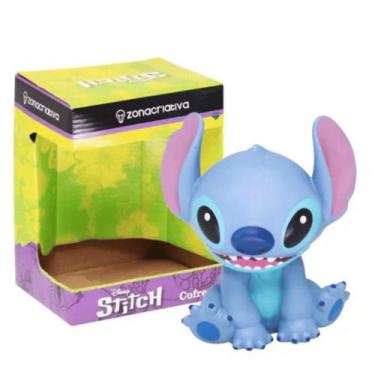 Imagem de Cofre Formato Stitch 3D Em Vinil Azul Oficial Disney Lilo E Stitch - Z