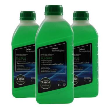 Imagem de Kit 3 Aditivos Radiador Delphi Diluído Verde RL10010-Cód8487