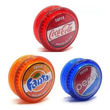 Imagem de Kit Com 3 Io-io (ioio, Yo-yo) De Rolamento Coca Profissional -