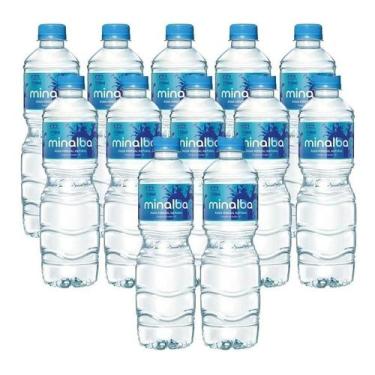 Imagem de Kit Pacote Fechado Com 12 Garrafas de Água Mineral Minalba Sem Gás 510