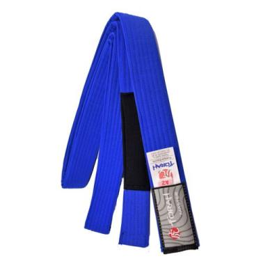 Imagem de Faixa De Jiu Jitsu Azul royal Torah Master Adulto C/ Ponta, Azul, A4