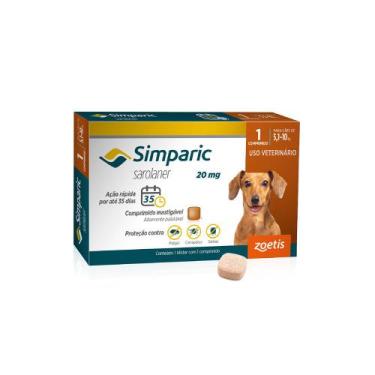 Imagem de Antipulgas Simparic pra Cães com 5,1 kg a 10 kg 1 Comprimido - Zoetis