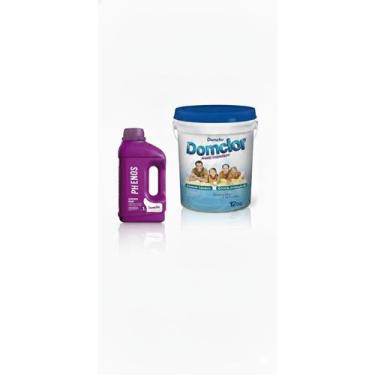 Imagem de Kit Cloro De Piscina Granulado Hipoclorito Cálcio 10kg Domclor + Algic