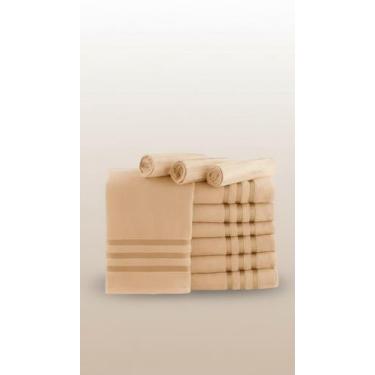 Imagem de Kit 10 Toalhas Rosto 45x70cm 100% Algodão - Congratulations Store