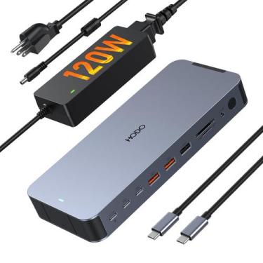 Imagem de Dock HODO 18-em-1 USB-C 120W 2 HDMI + DP
