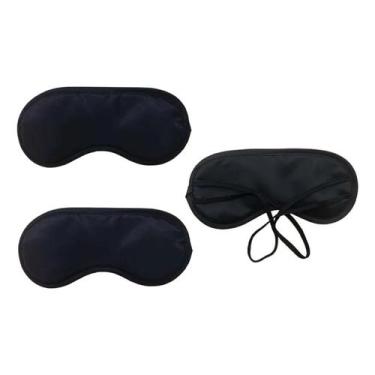 Imagem de Kit Com 10 Máscaras Para Dormir Tapa Olhos Atacado Cor Preto - Genéric