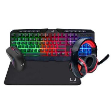 Imagem de Combo Gamer Multi Warrior Teclado Mouse Headset e Mousepad