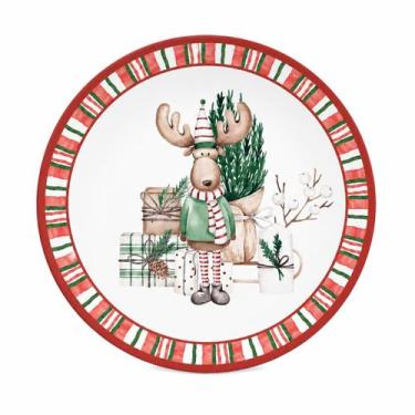 Imagem de Prato de Sobremesa Encanto Natalino Alleanza - 1 Unidade