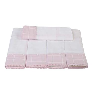 Imagem de Biramar Baby Conjunto 5 Fraldas Para Bebê Cremer Boston Rosa