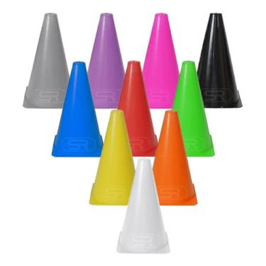 Imagem de 10 Cones Demarcatório P/Circuito Agilidade Funcional