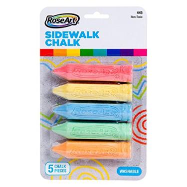 Imagem de RoseArt giz lavável para calçada, 5 peças, cores sortidas, embalagem pode variar (CXY29)
