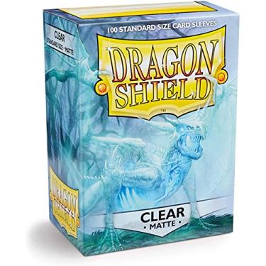 Imagem de Dragon Shield Matte Clear 100 Deck Protective Sleeves in Box, Standard Size for Magic he Gathering (66x91mm)